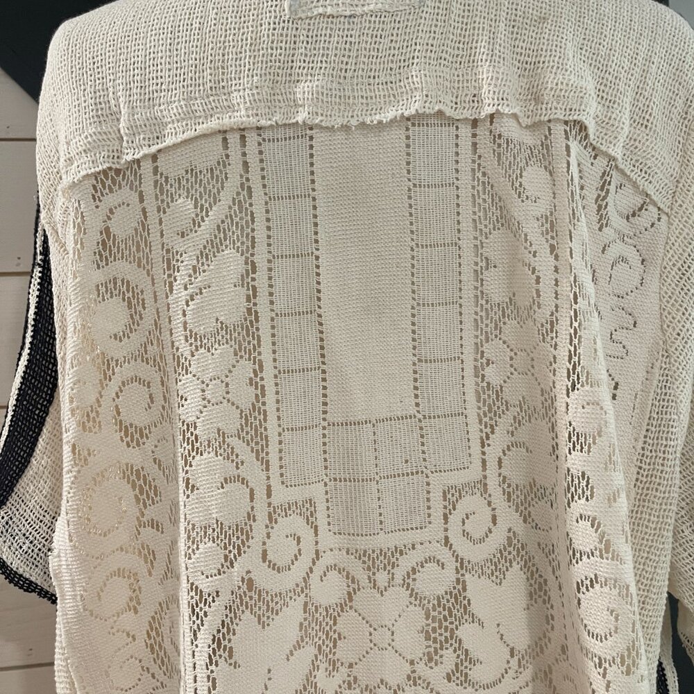 031 FP We The Free Feeling Sporty Lace Tee Ivory As Mock NWOT Size Medium - Picture 8 of 16